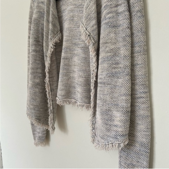 Joie Nalah B Tweed Jacket, Smoky Multi Fringe Linen Cotton Open Knit Size XS - Picture 5 of 10